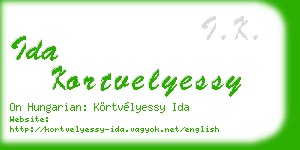 ida kortvelyessy business card